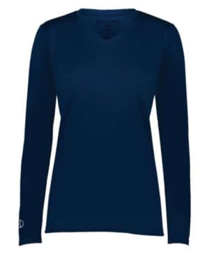 222824 women's momentum long sleeve v-neck t-shirt