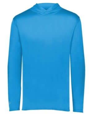 POWER BLUE Holloway 222830 momentum hooded long sleeve t-shirt