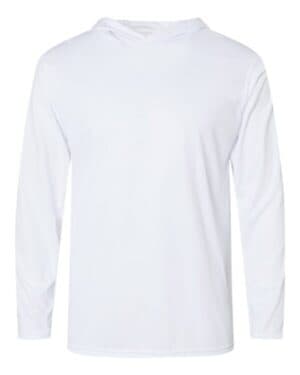 WHITE Holloway 222830 momentum hooded long sleeve t-shirt