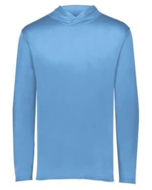COLUMBIA BLUE Holloway 222831 youth momentum hooded long sleeve t-shirt
