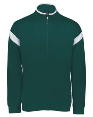 DARK GREEN/ WHITE/ DARK GREEN Holloway 229579 limitless full-zip jacket