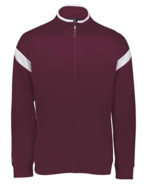 MAROON/ WHITE/ MAROON Holloway 229579 limitless full-zip jacket