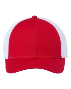 RED/ WHITE Atlantis headwear RETH sustainable recy three trucker cap