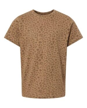BROWN LEOPARD Lat 6101 youth fine jersey tee