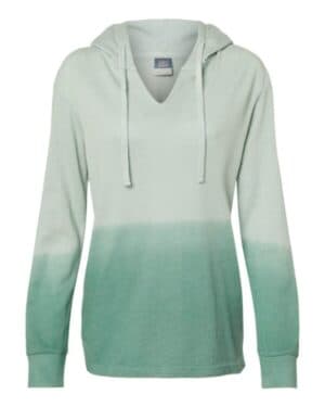 W20185 women's french terry ombr hooded sweatshirt