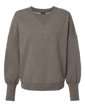 Mv sport W22712 women's sueded fleece crewneck sweatshirt