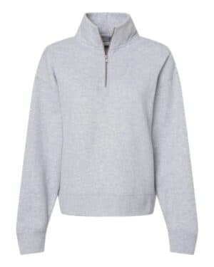 W22713 women's sueded fleece quarter-zip sweatshirt