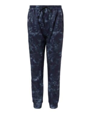 NAVY TIE DYE Burnside 8801 performance fleece joggers