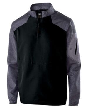 CARBON PRINT/ BLACK Holloway 229155 raider quarter-zip jacket