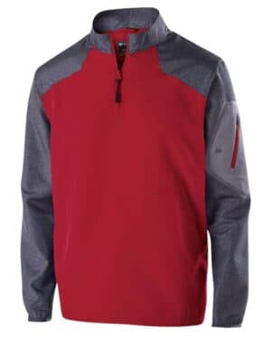 CARBON PRINT/ SCARLET Holloway 229155 raider quarter-zip jacket