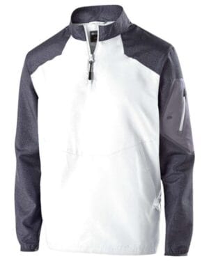 CARBON PRINT/ WHITE Holloway 229155 raider quarter-zip jacket
