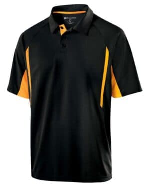 BLACK/ LIGHT GOLD Holloway 222530 two-tone avenger polo