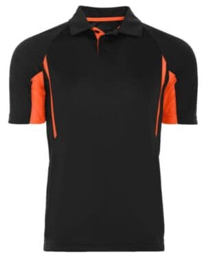 BLACK/ ORANGE Holloway 222530 two-tone avenger polo
