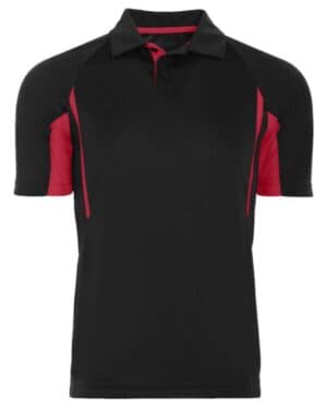 BLACK/ SCARLET Holloway 222530 two-tone avenger polo