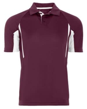 MAROON/ WHITE Holloway 222530 two-tone avenger polo