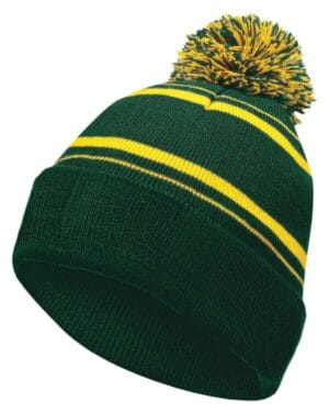 FOREST/ LIGHT GOLD Holloway 223860 8 1/2 homecoming beanie