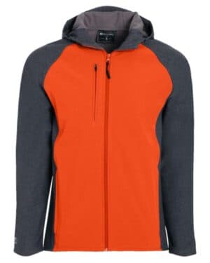 CARBON PRINT/ ORANGE Holloway 229157 raider hooded soft shell jacket