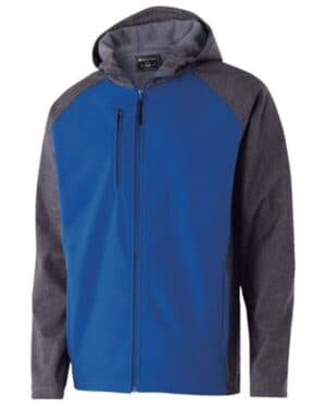 CARBON PRINT/ ROYAL Holloway 229157 raider hooded soft shell jacket