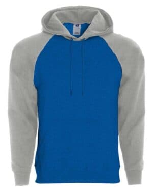 ROYAL/ ATHLETIC HEATHER Holloway 229179 athletic fleece banner hooded sweatshirt