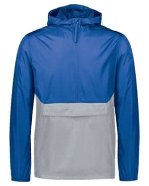 ROYAL/ ATHLETIC GREY Holloway 229534 packable quarter-zip jacket