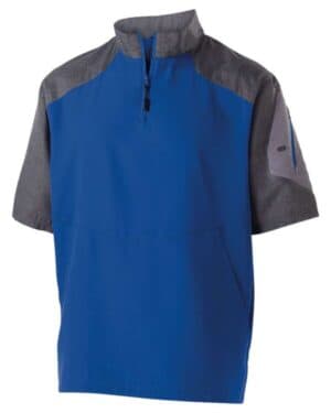CARBON PRINT/ ROYAL Holloway 229545 raider short sleeve quarter-zip