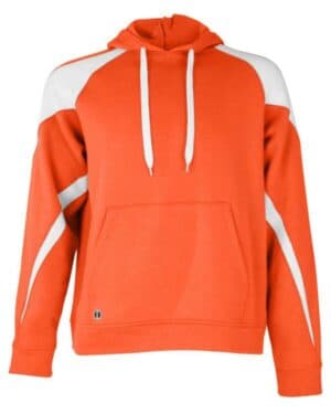 ORANGE/ WHITE Holloway 229546 athletic fleece prospect hooded sweatshirt