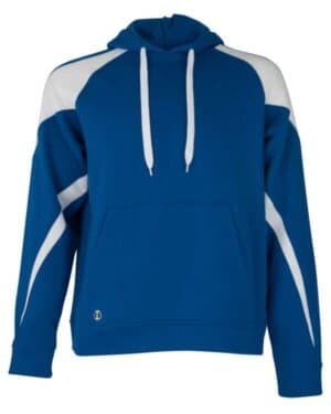 ROYAL/ WHITE Holloway 229546 athletic fleece prospect hooded sweatshirt