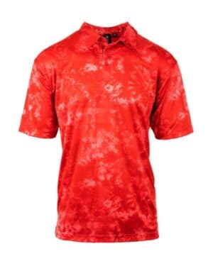 RED TIE DYE Burnside 0101 golf polo