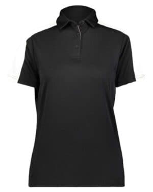 BLACK/ WHITE Augusta sportswear 5029 women's two-tone vital polo