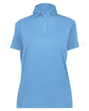 COLUMBIA BLUE/ WHITE Augusta sportswear 5029 women's two-tone vital polo