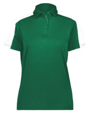 DARK GREEN/ WHITE Augusta sportswear 5029 women's two-tone vital polo
