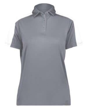 GRAPHITE/ WHITE Augusta sportswear 5029 women's two-tone vital polo