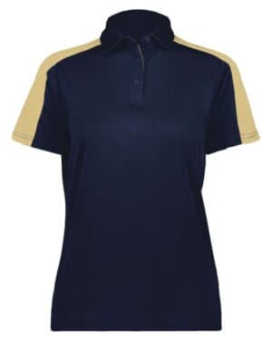 NAVY/ VEGAS GOLD Augusta sportswear 5029 women's two-tone vital polo