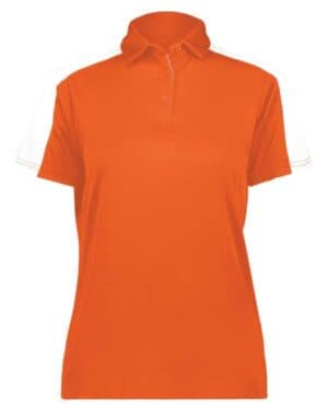 ORANGE/ WHITE Augusta sportswear 5029 women's two-tone vital polo