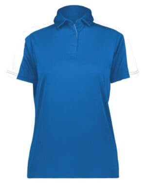 ROYAL/ WHITE Augusta sportswear 5029 women's two-tone vital polo