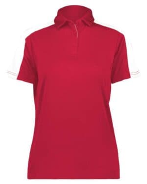 SCARLET/ WHITE Augusta sportswear 5029 women's two-tone vital polo