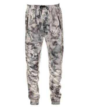 WHITE TIE DYE Burnside 8801 performance fleece joggers
