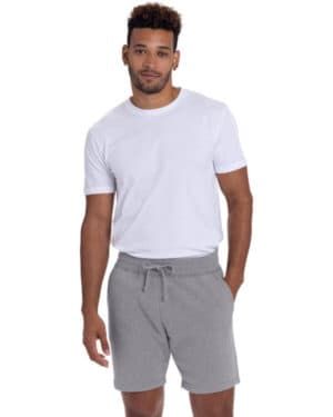 HEATHER GRAY Next level apparel 9903 unisex fleece sweatshort