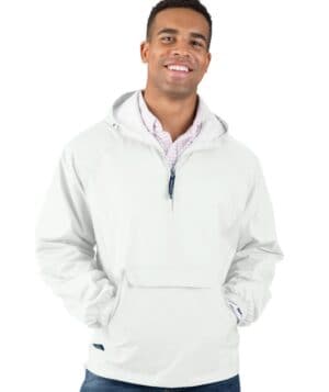 WHITE Charles river 9905CR classic solid pullover