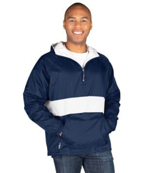 NAVY/WHITE Charles river 9908CR classic striped pullover
