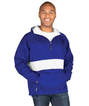 ROYAL/WHITE Charles river 9908CR classic striped pullover