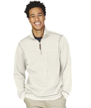 IVORY HEATHER Charles river 9910CR men's conway flatback rib pullover