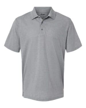 HEATHER GREY Paragon 100 saratoga performance mini mesh polo