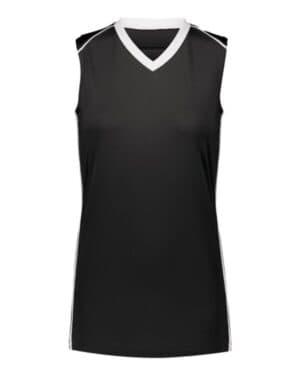 BLACK/ WHITE Augusta sportswear 1688 girls' rover jersey
