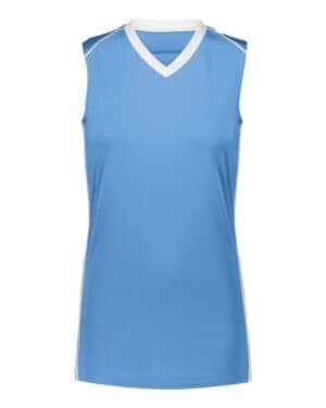 COLUMBIA BLUE/ WHITE Augusta sportswear 1688 girls' rover jersey
