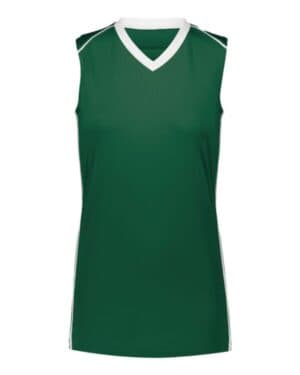 DARK GREEN/ WHITE Augusta sportswear 1688 girls' rover jersey