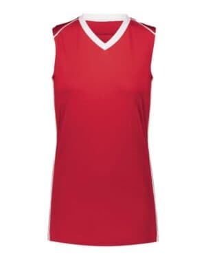 SCARLET/ WHITE Augusta sportswear 1688 girls' rover jersey