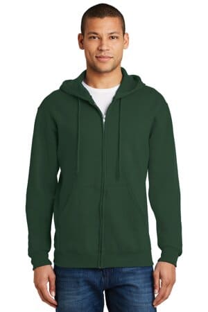 FOREST GREEN 993M jerzees-nublend full-zip hooded sweatshirt