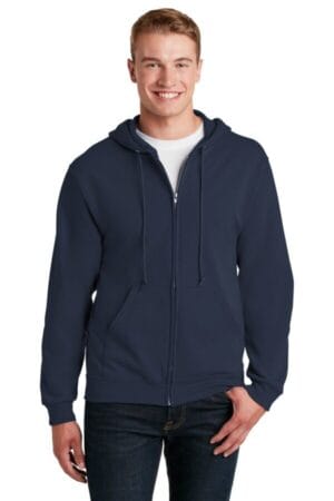 NAVY 993M jerzees-nublend full-zip hooded sweatshirt