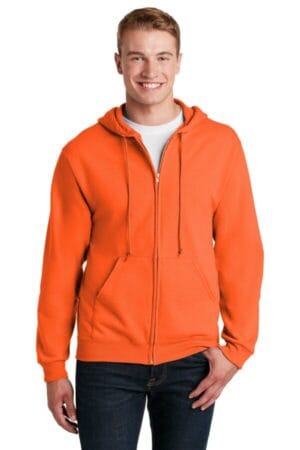 SAFETY ORANGE 993M jerzees-nublend full-zip hooded sweatshirt